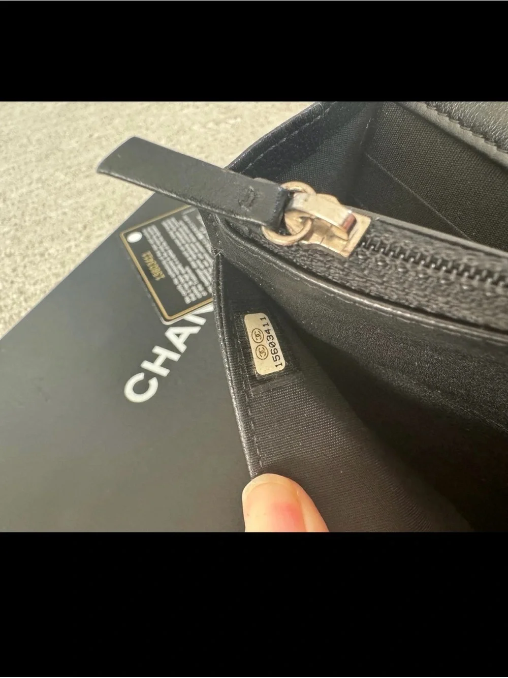 Chanel Sevruga Wallet on Chain